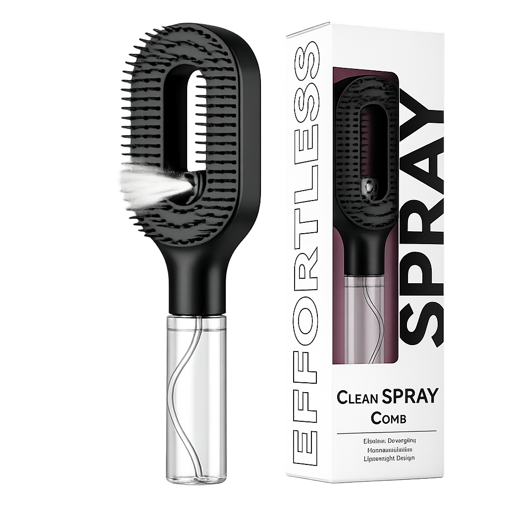 Cepillo Pulverizador de Agua 2 en 1 para el Cabello